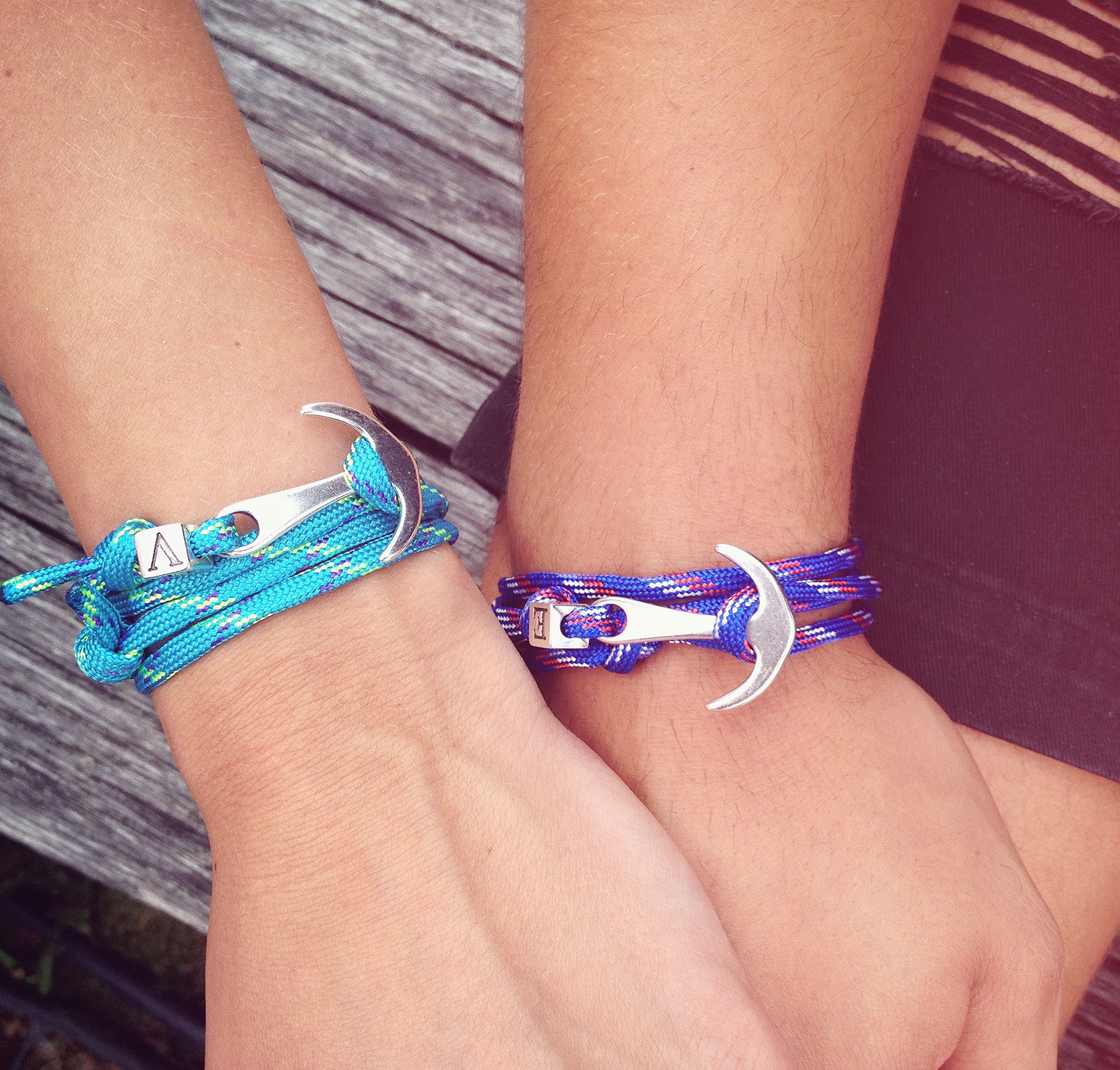 Nautical Blue Ice Adjustable Anchor Wrap Use as a Bracelet, Anklet, or  Necklace 074 handmade for $ 23.00