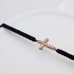 Macrame cross bracelet