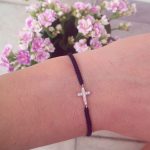 Macrame cross bracelet