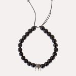 black onyx crown bracelet