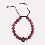 man red jade and knight-helmet bracelet
