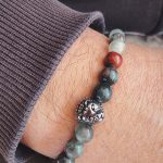 Jasper stainless steel bracelet