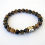 Tiger eye stainless steel bracelet