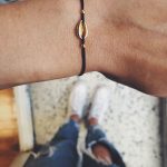 Golden cowrie shell charm bracelet + COLORS