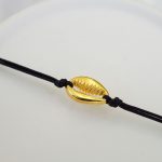 Golden cowrie shell charm bracelet + COLORS