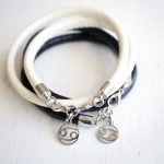 Faux leather zodiac bracelet
