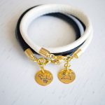 Faux leather zodiac bracelet