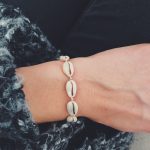 Natural cowrie shell bracelet