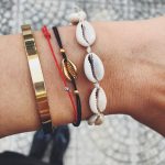 Natural cowrie shell bracelet