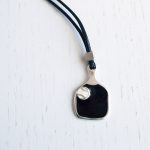 Tennis racket pendant necklace