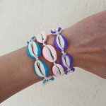 Colorful cowrie shells bracelet + COLORS