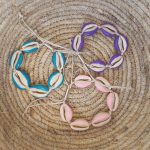 Colorful cowrie shells bracelet + COLORS