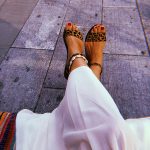 Natural cowrie shell ankle bracelet