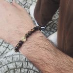 Tiger eye leopard head bracelet