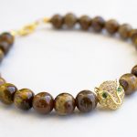 Tiger eye leopard decoration bracelet