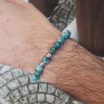 Light green jade stone bracelet