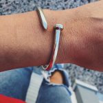 Nail bangle bracelet