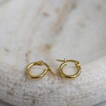 Mini golden hoops earring