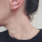 Mini golden hoops earring