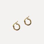 Mini golden hoops earring