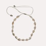 Natural cowrie shell choker