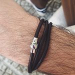 Leather multi bracelet