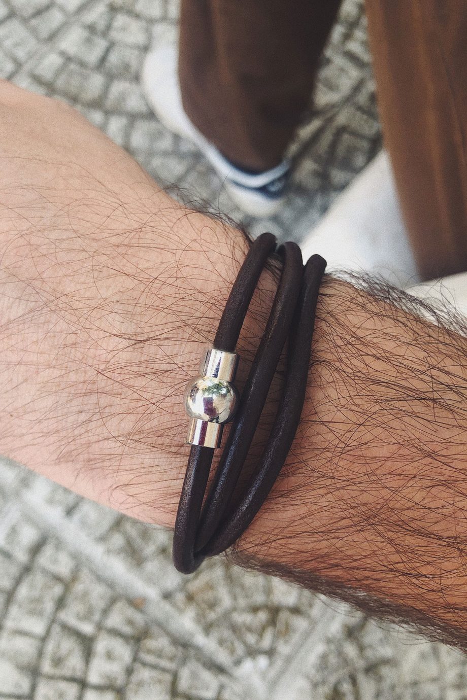 Leather multi bracelet