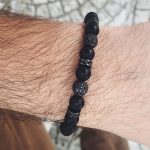 Black onyx bracelet with accents