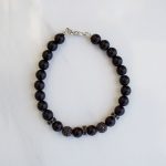 Black onyx bracelet with accents