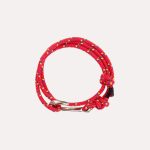 Stainless steel hook and navy rope man bracelet