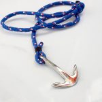 Stainless steel anchor and navy cord