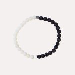 Half black half white beads bracelet