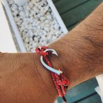 Stainless steel hook and navy cord