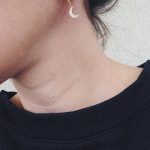 Moon & star hoop earring