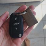 Natural oak keychain