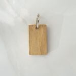 Natural oak keychain