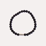 Black lava beads bracelet