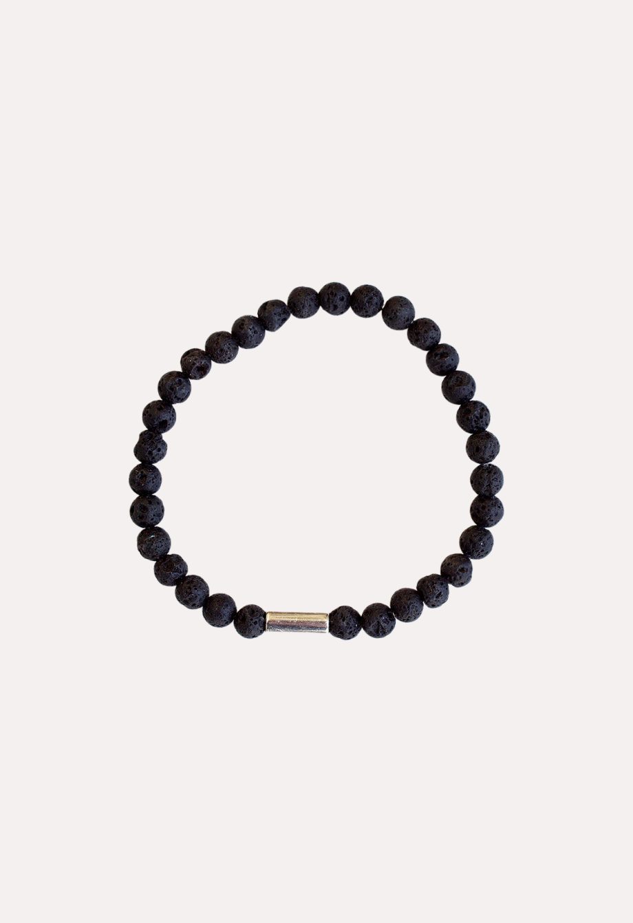 Black lava beads bracelet
