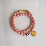 Rose howlite double bracelet