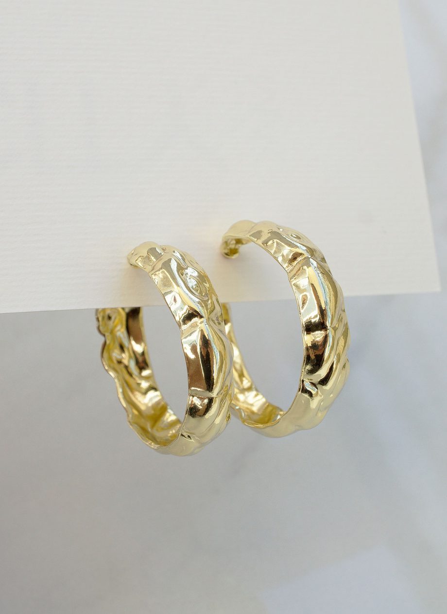 gold color hoops earrings