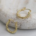Golden hoop earrings