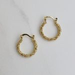 Golden hoop earrings