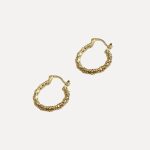 Golden hoop earrings