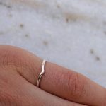 Mini wave silver ring