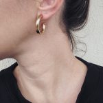 Stainless steel gold hoop earrings