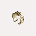 Eco brass golden pieces ring