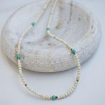 "Light Brown Dream" tiny beads necklace