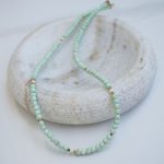 "Light Green Dream" tiny beads necklace