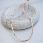 "Light Pink Dream" tiny beads necklace