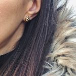 Gold croissant earrings
